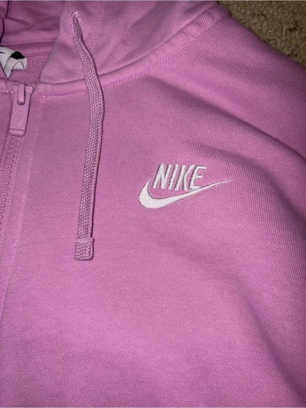 Women’s Light Magenta Zip Up Hoodie